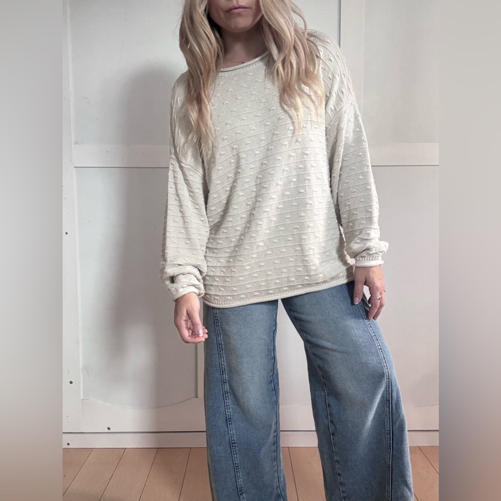 Garnett Hill Textured Women's Silk and Cotton Sweater